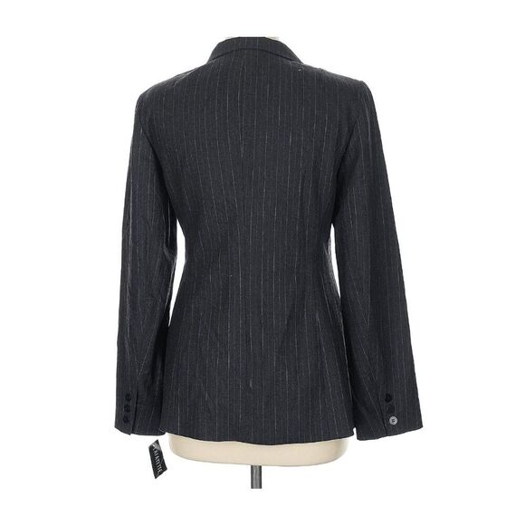 LAFAYETTE 148 New York Size 10 Gray pinstripe blazer jacket womens Wool NWT - Picture 4 of 11